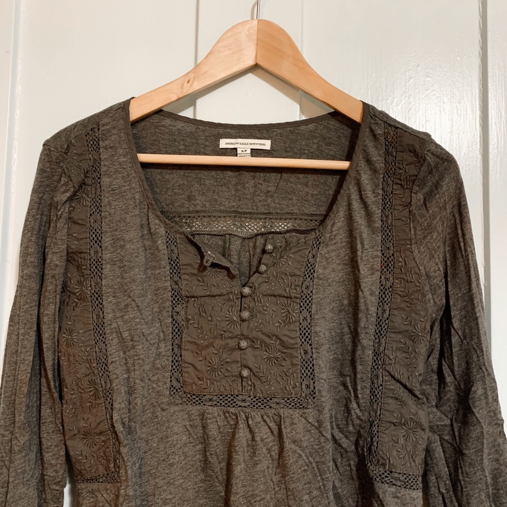 American Eagle Women’s Embroidered Blouse